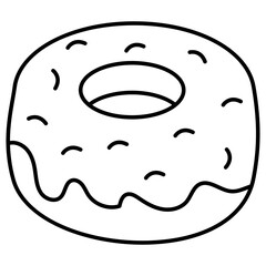 Trendy vector design of donut
