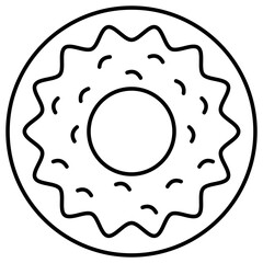 Trendy vector design of donut