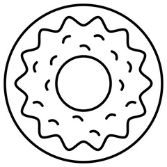 Trendy vector design of donut