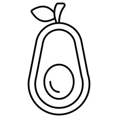 A beautiful design icon of avocado fruit 