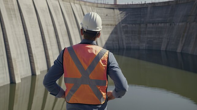 An engineer doing site insection. Generative AI