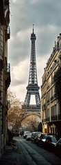 Fototapeta na wymiar View of Paris and the Eiffel Tower - generative ai