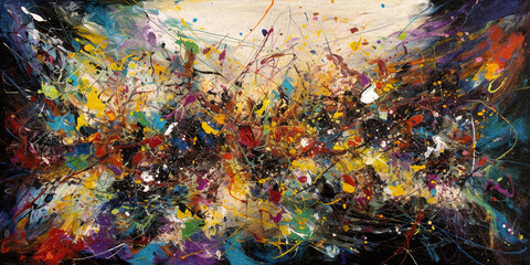 An abstract painting with swirling colors - generative ai