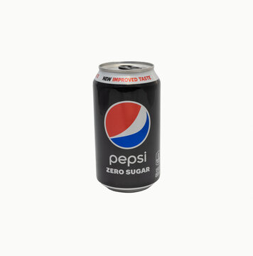 Los Angeles, CA - April 23 2023: Can of Pepsi Zero with new great taste