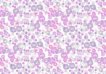 Sewing buttons and pins seamless hobbies pattern for fabrics and linens and wrapping paper