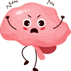 cartoon character brain cry