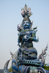 Blue Temple Wat Rong Suea Ten, Beautiful temple in Chiang Rai province 