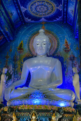 Blue Temple Wat Rong Suea Ten, Beautiful temple in Chiang Rai province 