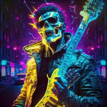 rock concert poster,Generative AI