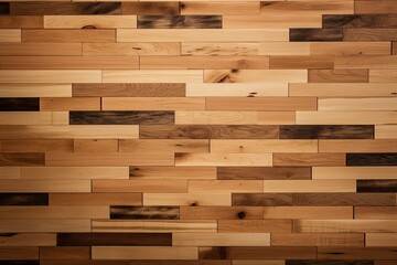 wooden plank wall in an interior room. Generative AI