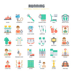 Running Elements , Thin Line and Pixel Perfect Icons