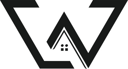cw real estate logo design