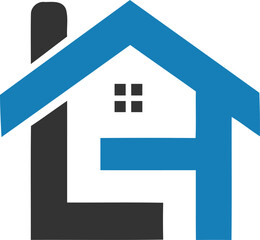 lh real estate logo design