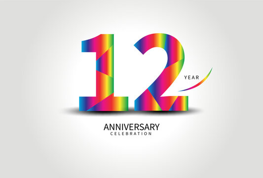 Premium Vector  Number 12 logo icon design, 12nd birthday logo number, 12nd  anniversary.