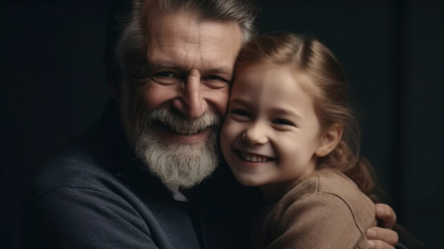 A Heartwarming Embrace: Father and Daughter Celebrating Father's Day Together. AI Generative.