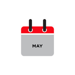 Month calendar icon vector logo design template