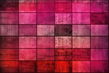 geometric patterned background in shades of pink and red. Generative AI