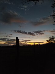 sunset over the river