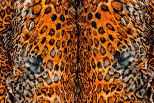 close-up animal print pattern. Generative AI