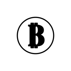 Bitcoin icon vector. payment symbol. Cryptocurrency logo.