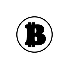 Bitcoin icon vector. payment symbol. Cryptocurrency logo.