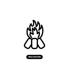 Campfire icon vector illustration logo template for many purpose. Isolated on white background.