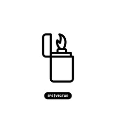 Fire lighter icon vector illustration logo template for many purpose. Isolated on white background.