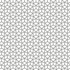 Seamless line abstract geometric pattern in black and white colors for fabric, background, surface design, packaging Vector illustration