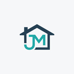 jm real estate logo design