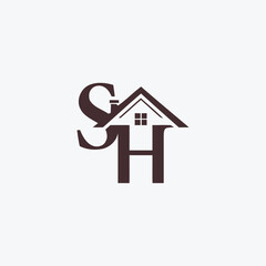 sh real estate logo design