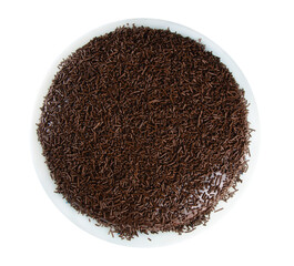 Chocolate cake and brigadeiro frosting. png transparent background