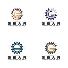 Letter G Gear Engineer Logo Design Template