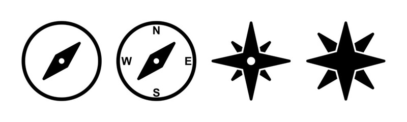 Compass icon vector illustration. arrow compass icon sign and symbol