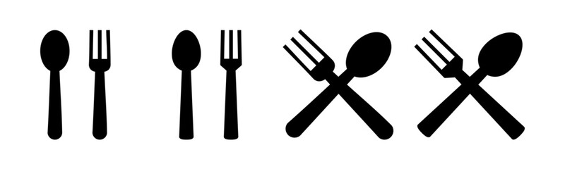 spoon and fork icon vector illustration. spoon, fork and knife icon vector. restaurant sign and symbol