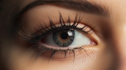 Obraz premium Lashes master make lashe, close-up lash. AI generated