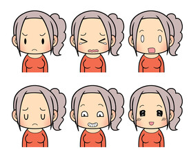 色々な表情の女性04
