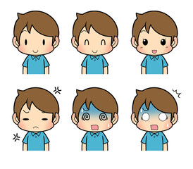 色々な表情の男性03