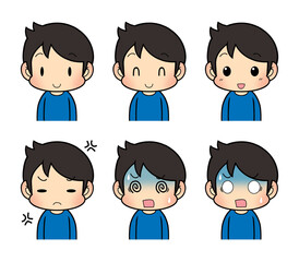 色々な表情の男性01	