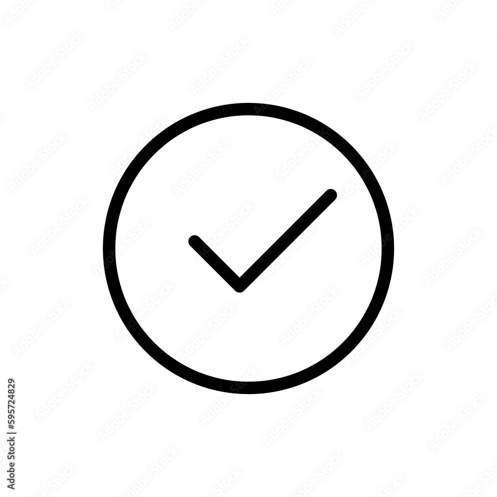 Poster check icon vector. simple done sign for site and app..eps