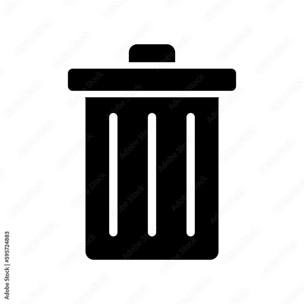 Poster delete icon vector. simple bin sign for app and site