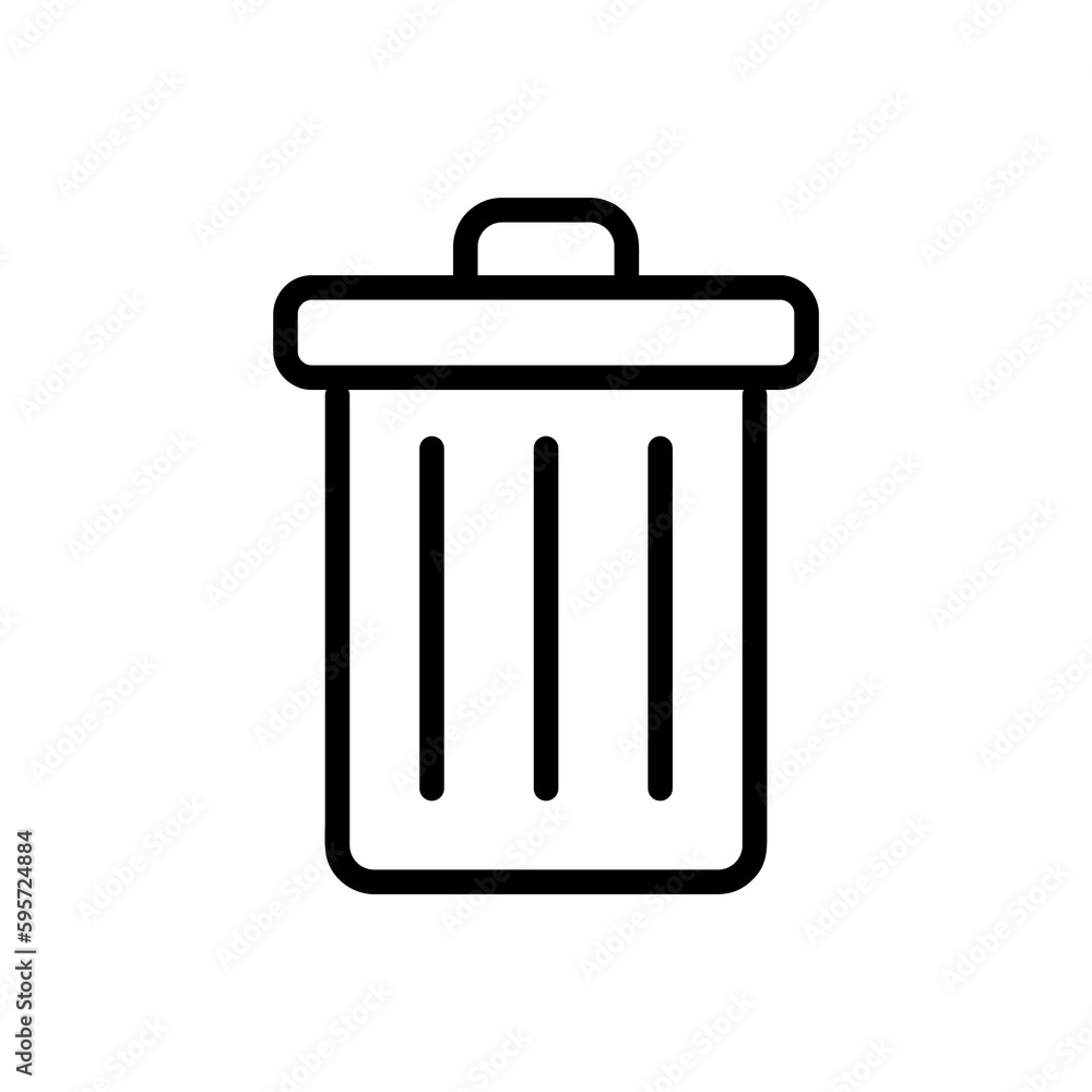 Poster delete icon vector. simple bin sign for app and site..eps