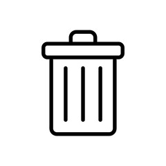 Delete icon vector. Simple bin sign for app and site..eps