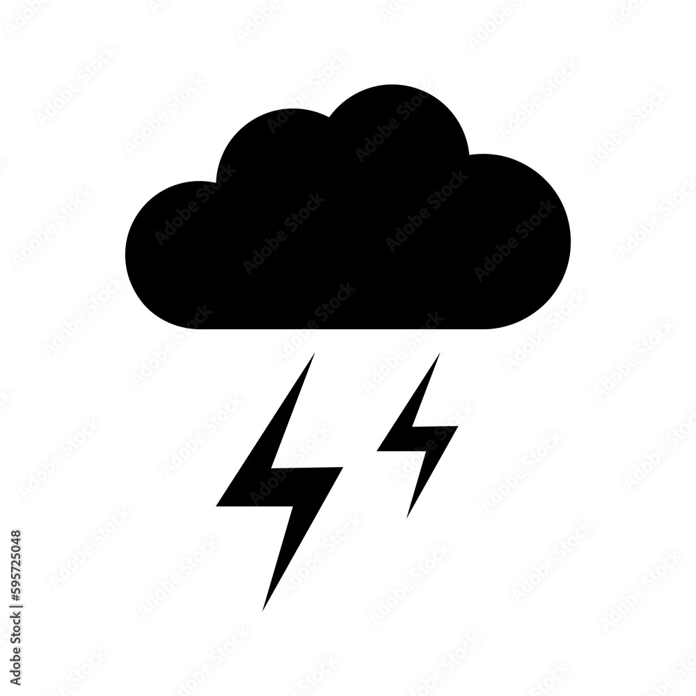 Poster storm cloud icon vector. simple thunder sign for app and site..eps