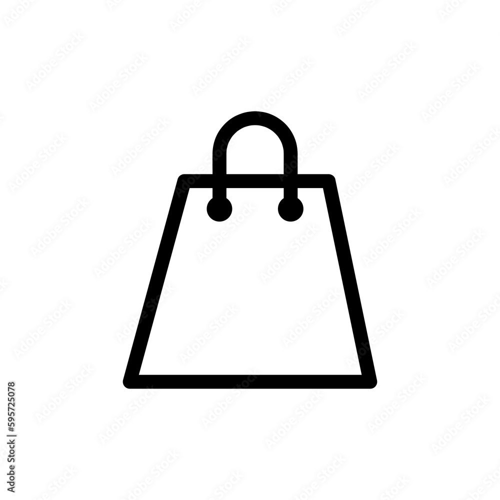 Poster bag icon vector. simple shopping bag sign for app and site..eps