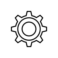 Setting icon vector. Simple gear sign for app and site