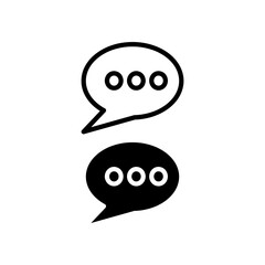 Speech bubble icon vector. Simple bubble sign for app and site..eps