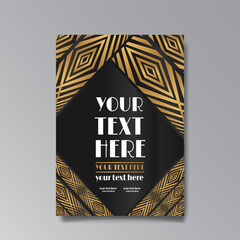 Art deco wedding invitation save the date card art nuevo.