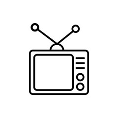 Television icon vector. Simple monitor sign for app and site..eps