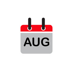 Month name to date icon vector logo template