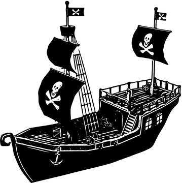 pirate ship with treasure